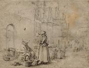 Gerard ter Borch the Younger Market in Haarlem china oil painting artist